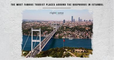 The most famous tourist places around the Bosphorus in Istanbul